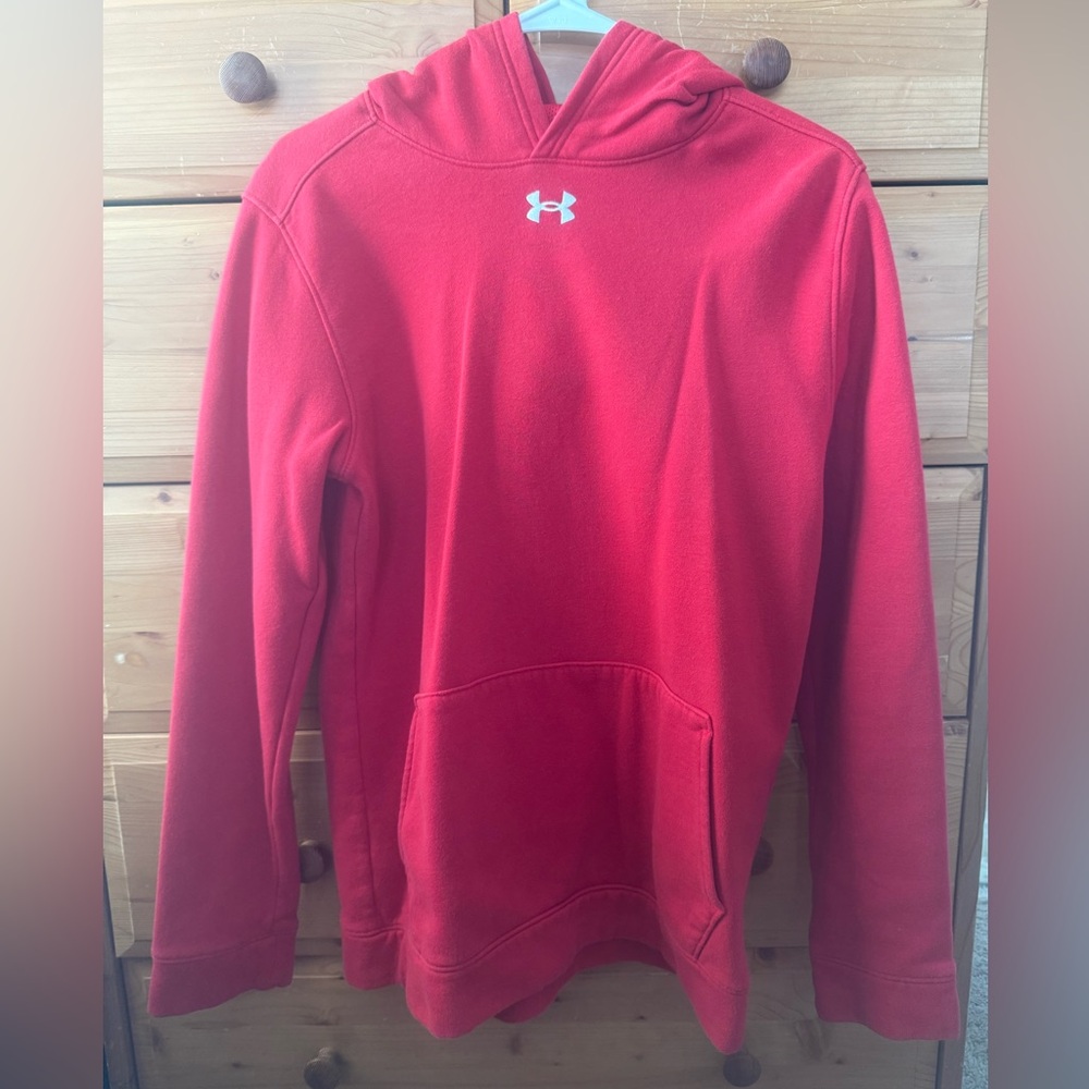 Under Armour Boys Red XL Sweatshirt hoodie with Logo